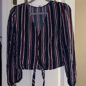 Striped Long Sleeve Blouse